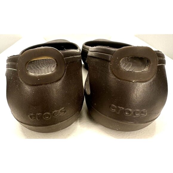 Crocs Womens Shoes Kadee II Ballet Flats Slip On Rubber Water Sandals Brown 6 - Picture 7 of 11